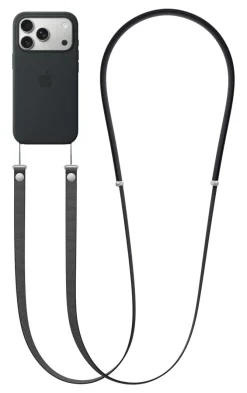 Apple Crossbody Strap Black – Tracolla regolabile in PET riciclato per custodie iPhone