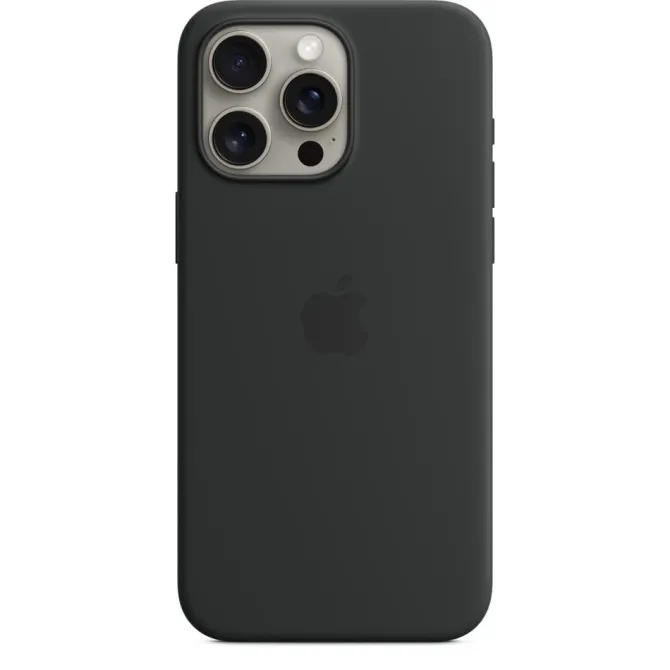 Apple Custodia MagSafe in silicone per iPhone 15 Pro Max - Nero 