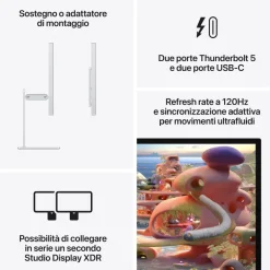 Apple Studio Display XDR - Vetro nanotexture - Sostegno a altezza e inclinazione regolabile MFEP4T/A