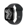 Apple Watch Series 11 GPS, Cassa 42 mm in alluminio Jet Black con Cinturino Sport nero - S/M
