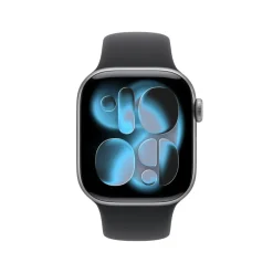 Apple Watch Series 11 GPS, Cassa 42 mm in alluminio grigio siderale con Cinturino Sport nero - S/M