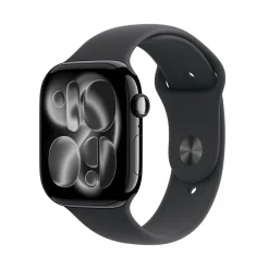 Apple Watch Series 11 GPS + Cellular, Cassa 46 mm in alluminio Jet Black con Cinturino Sport nero - S/M