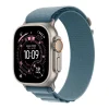 Apple Watch Ultra 3 GPS + Cellular, Cassa 49 mm in titanio naturale con Alpine Loop blu chiaro - Medium