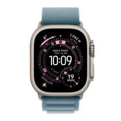 Apple Watch Ultra 3 GPS + Cellular, Cassa 49 mm in titanio naturale con Alpine Loop blu chiaro - Medium