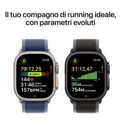 Apple Watch Ultra 3 GPS + Cellular, Cassa in titanio naturale (49 mm) con Cinturino Ocean blu salmastro