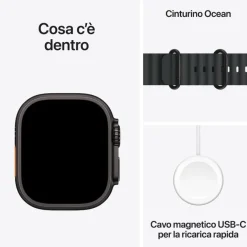 APPLE Watch Ultra 3 GPS + Cellular, Cassa in titanio nero (49 mm) con Cinturino Ocean