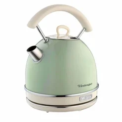 Ariete 2877 Bollitore elettrico 1,7 Litri di Design - Infusi, tè e tisane - Autospegnimento - 2000 Watt - Acciaio Inox - Linea Vintage - Verde