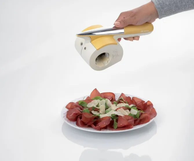 Ariete 0457 grattugia elettrica Sabbia, Bianco Metallo, Plastica