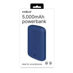 Batteria Portatile Celly Powerbank litio 5000mAh Blu