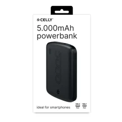 Batteria Portatile Celly Powerbank litio 5000mAh Nero