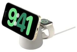 Belkin BoostCharge Pro caricatore wireless rapido beige per smartphone, cuffie e smartwatch
