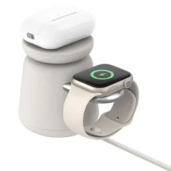 Belkin BoostCharge Pro caricatore wireless rapido beige per smartphone, cuffie e smartwatch