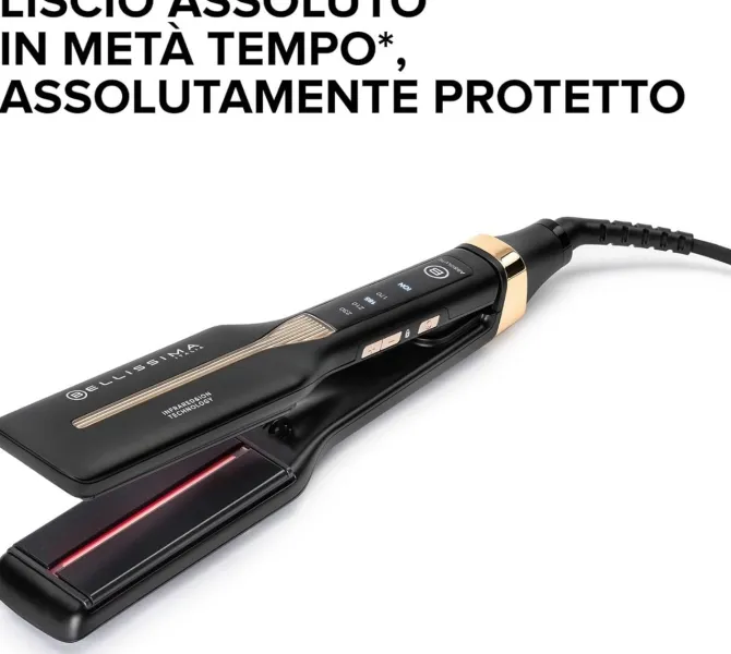 Bellissima Imetec Absolute, Piastra per capelli professionale con piastre 4XL