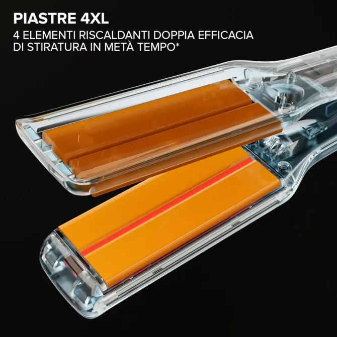 Bellissima Imetec Absolute, Piastra per capelli professionale con piastre 4XL