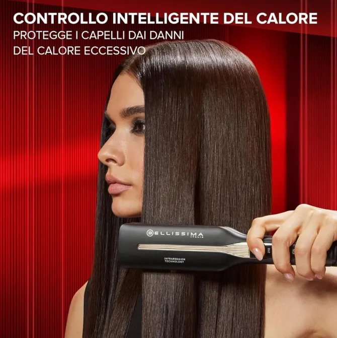 Bellissima Imetec Absolute, Piastra per capelli professionale con piastre 4XL