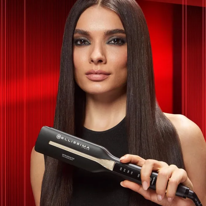 Bellissima Imetec Absolute, Piastra per capelli professionale con piastre 4XL