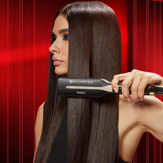 Bellissima Imetec Absolute, Piastra per capelli professionale con piastre 4XL
