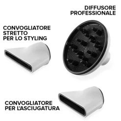 BELLISSIMA IMETEC - ASCIUGACAPELLI GEMINI 1400 Watt, 11918 - Bianco
