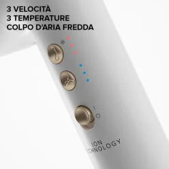 BELLISSIMA IMETEC - ASCIUGACAPELLI GEMINI 1400 Watt, 11918 - Bianco