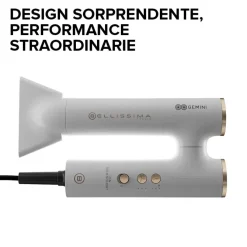 BELLISSIMA IMETEC - ASCIUGACAPELLI GEMINI 1400 Watt, 11918 - Bianco