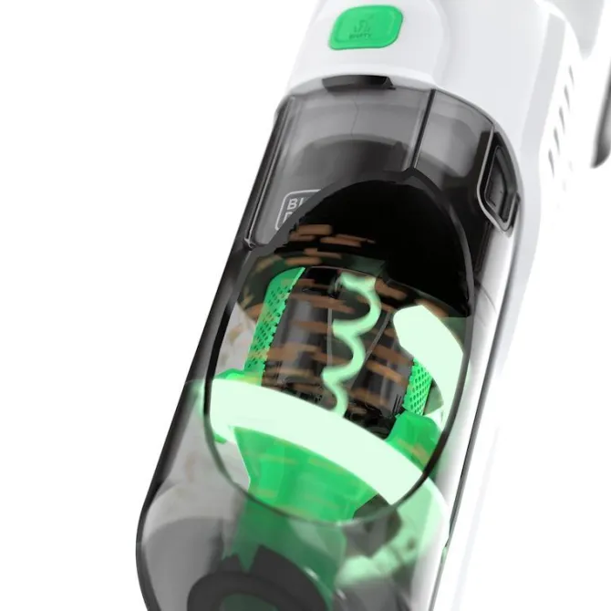 BLACK&DECKER - Aspirapolvere Ricaricabile Reviva 18V 4in1 Bianco/Verde
