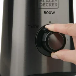 BLACK & DECKER - BXJB800E Frullatore a Bicchiere, 800 Watt, 1,5 Litri, 2 Velocità, Funzione tritaghiaccio, tasto Pulse - Caraffa in vetro