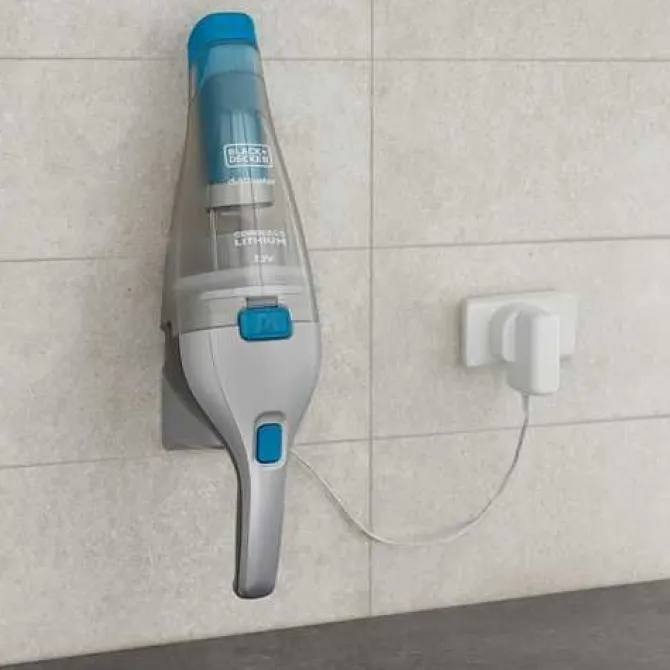 Black & Decker NVC215WA Senza sacchetto Blu, Argento