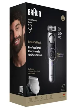 Braun BeardTrimmer 9 BT9520 regolabarba Batteria 52 2cm Nero e Grigio