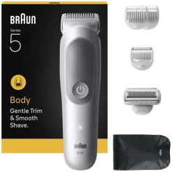 BRAUN - Rasoio BG 5550 dry, autonomia 100 minuti, tecnologia SkinGuard - Bianco