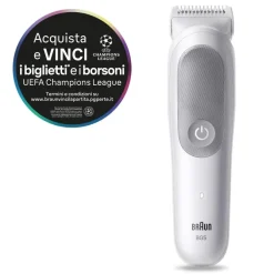 BRAUN - Rasoio BG 5550 dry, autonomia 100 minuti, tecnologia SkinGuard - Bianco