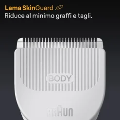 BRAUN - Rasoio BG 5550 dry, autonomia 100 minuti, tecnologia SkinGuard - Bianco