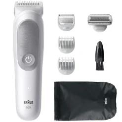BRAUN - Rasoio BG 5550 dry, autonomia 100 minuti, tecnologia SkinGuard - Bianco
