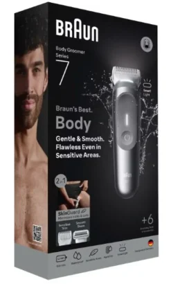 Braun Series 7 BG7550 rasoio elettrico regolabarba, SmartLight - grigio