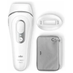 Braun Silk·expert Pro 3 Epilatore Luce Pulsata Con Custodia, Rasoio Uomo Gillette, 2 Testine