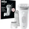 Braun Silk-épil 7 Depilatore Donna, Epilatore Elettrico Donna Con Testina Ampia Per Una Epilazione Semplice, Wet & Dry, Pelle Liscia a Lungo, 7-041, Bianco/Argento