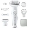 Braun Silk-Épil 9 SES9-061 Epilatore Elettrico Wet & Dry, 40 Pinzette, 2 Velocità, Uso Asciutto E Bagnato, Argento
