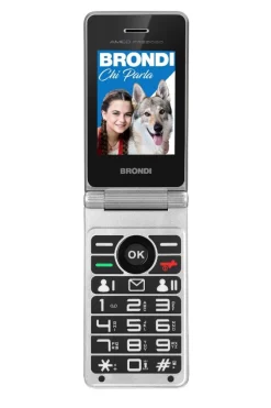 BRONDI - AMICO PREZIOSO cellulare EasyPhone, Dual SIM, display TFT 3 pollici, Bluetooth 2.1, tasti grandi - Nero