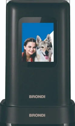 BRONDI - AMICO PREZIOSO cellulare EasyPhone, Dual SIM, display TFT 3 pollici, Bluetooth 2.1, tasti grandi - Nero