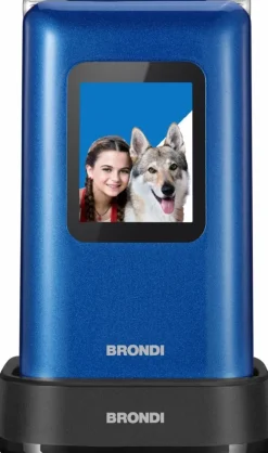 Brondi Amico Prezioso 7,11 cm (2.8") Blu Telefono per anziani
