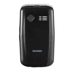 BRONDI - Cellulare AMICO SICURO PLUS - BLACK METAL - Bluetooth 2.1 - Con fotocamera digitale integrata - Con Lettore MP3 - Con vibrazione