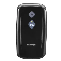 BRONDI - Cellulare AMICO SICURO PLUS - BLACK METAL - Bluetooth 2.1 - Con fotocamera digitale integrata - Con Lettore MP3 - Con vibrazione