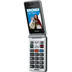 Brondi 10282060 cellulare 7,11 cm (2.8'') 119 g Nero, Argento Telefono per anziani