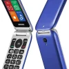 Brondi Stone+ - Cellulare con apertura a conchiglia e flip attivo, Dual Sim, Display 2.4 pollici, Blu