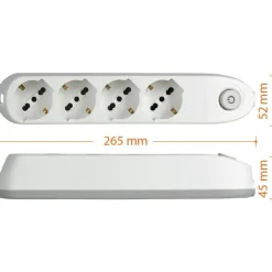 bticino Poker prolunghe e multiple 1,5 m 4 presa(e) AC Interno - Bianco