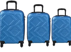 Capri Vice Set 3 pz di valigie trolley colore Blu Royal - Misura Grande/Media/Piccola