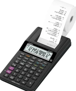 Casio HR-8RCE-BK-Bundle Calcolatrice Scrivente + Alimentatore Di Rete