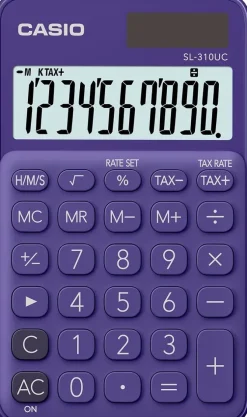 Casio SL-310UC-PL Calcolatrice Tascabile, Viola