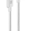 Cavo Telato Cellularline Ultra-Resistente con Telatura Rinforzata – Bianco/Nero