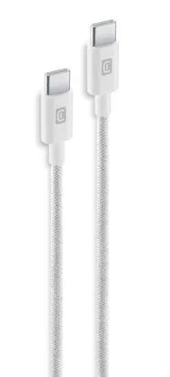 Cavo Telato Cellularline Ultra-Resistente con Telatura Rinforzata – Bianco/Nero
