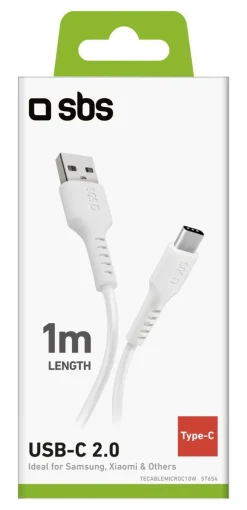 Cavo USB-A a USB-C 1m SBS – Ricarica e trasferimento dati veloce, antigroviglio